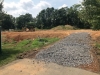 Driveway to the new parking lot